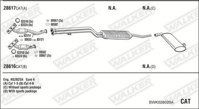 Изпускателна система WALKER BWK028020A