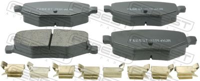 Комплект тормозных колодок, дисковый тормоз FEBEST 2101-AUR для FORD USA FLEX