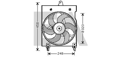Вентилятор, охлаждение двигателя EACLIMA 33V10009 для CITROËN XM