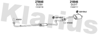 Układ wydechowy KLARIUS 300029E