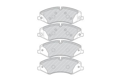 Bromsbeläggssats, skivbroms FERODO FDB4455