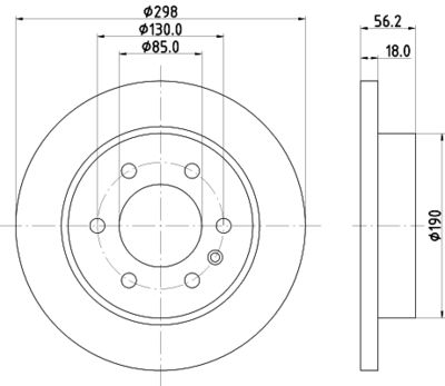 Тормозной диск HELLA 8DD 355 131-831 для MERCEDES-BENZ eSPRINTER