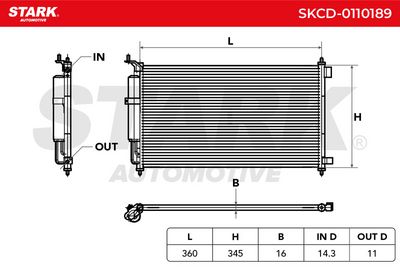 кондензатор, климатизация STARK SKCD-0110189
