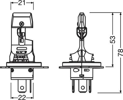 GLüHLAMPE HAUPTSCHEINWERFER ams-OSRAM 64193DWNBSP2HB 2