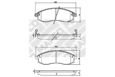 Комплект тормозных колодок, дисковый тормоз MAPCO 6889 для MITSUBISHI L200