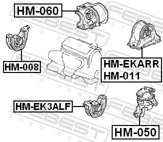 SUPORT MOTOR FEBEST HMEKARR 1