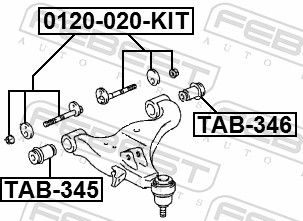 SURUB CORECTARE INCLINARE FEBEST 0129020KIT 1