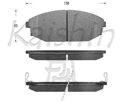 KAISHIN FK11182 Тормозные колодки и сигнализаторы  для HYUNDAI GALLOPER II (JK-01) 2.5 TD intercooler
