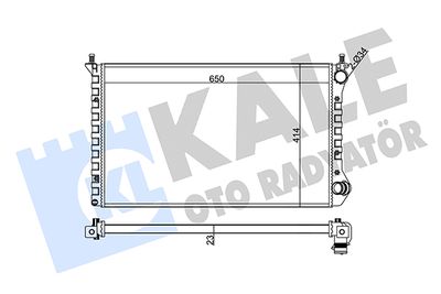 Радиатор, охлаждение двигателя KALE OTO RADYATÖR 346110 для FIAT DOBLO