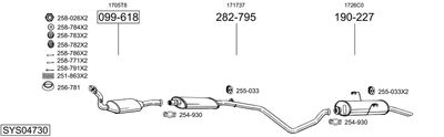 Układ wydechowy BOSAL SYS04730