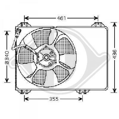 DIEDERICHS DCL1195 Вентилятор системи охолодження двигуна 