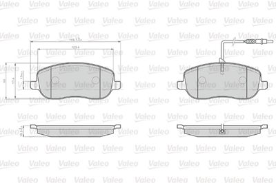 Комплект тормозных колодок, дисковый тормоз VALEO 872261 для FIAT SCUDO