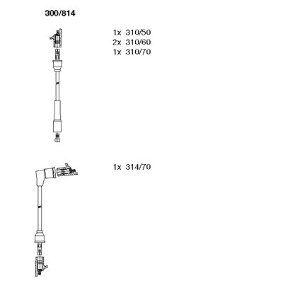 Комплект проводов зажигания BREMI 300/814 для TALBOT 1307-1510