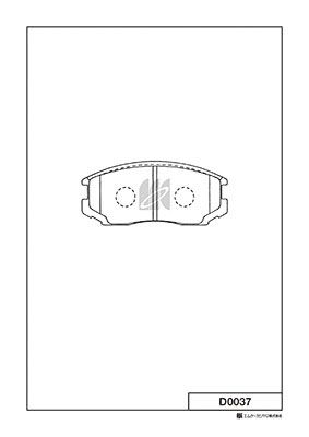 Комплект тормозных колодок, дисковый тормоз MK Kashiyama D0037