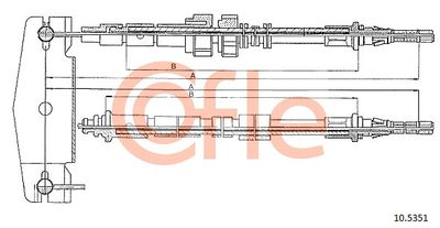 Тросик, cтояночный тормоз COFLE 10.5351 для FORD ORION