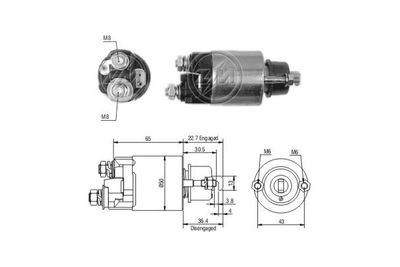 Тяговое реле, стартер ERA ZM706