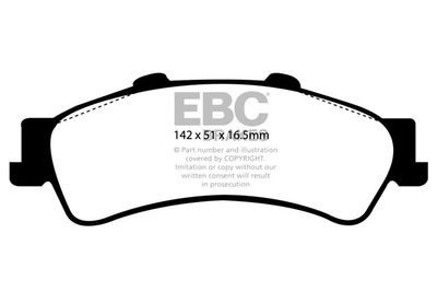 Комплект тормозных колодок, дисковый тормоз EBC Brakes DP61630 для CHEVROLET ASTRO