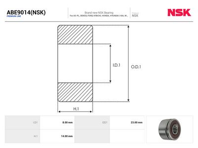 Laakeri AS-PL ABE9014(NSK) – MITSUBISHI