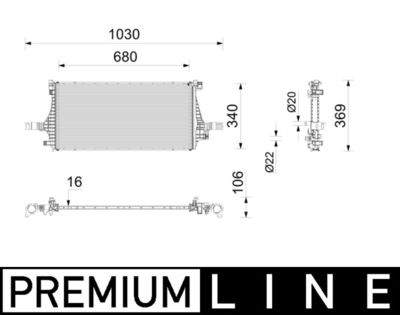 RADIATOR MOTORUL ELECTRIC MAHLE CRE12000P