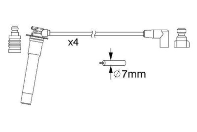 Комплект проводов зажигания BOSCH 0 986 357 160 для ROVER COUPE