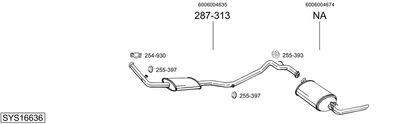 Układ wydechowy BOSAL SYS16636