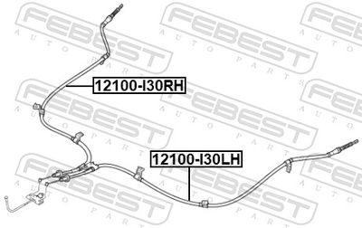CABLU FRANA DE PARCARE FEBEST 12100I30RH 1