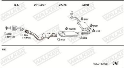 ABGASANLAGE WALKER REK018000B