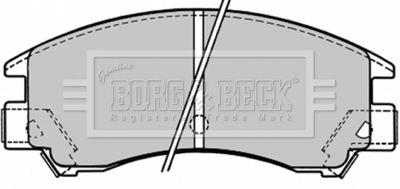 Комплект тормозных колодок, дисковый тормоз BORG & BECK BBP1148 для SUBARU XT