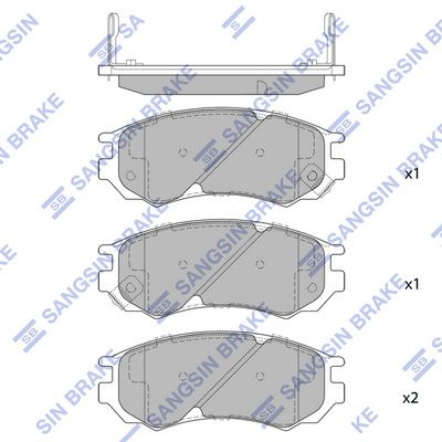 Комплект тормозных колодок, дисковый тормоз Hi-Q SP1542 для NISSAN 100NX