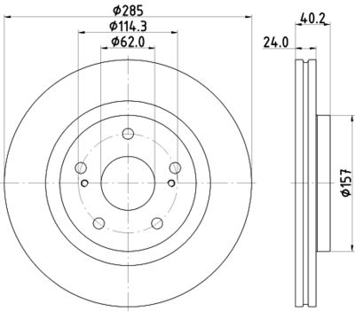 Тормозной диск HELLA 8DD 355 134-741 для SUZUKI SWIFT