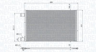 Condenser, air conditioning 350203860000