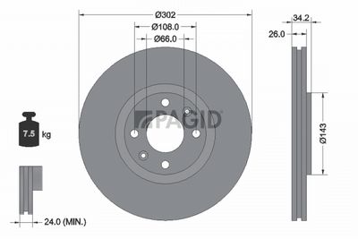 Tarcza hamulcowa PAGID 54685NC