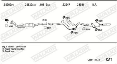 Изпускателна система WALKER VOT11064B