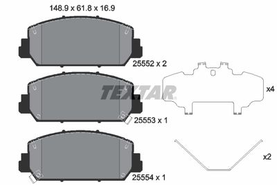 Комплект тормозных колодок, дисковый тормоз TEXTAR 2555201 для ACURA RDX