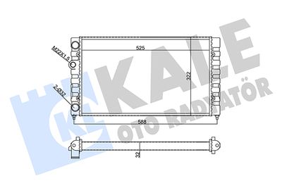 Радиатор, охлаждение двигателя KALE OTO RADYATÖR 355605 для VW VENTO