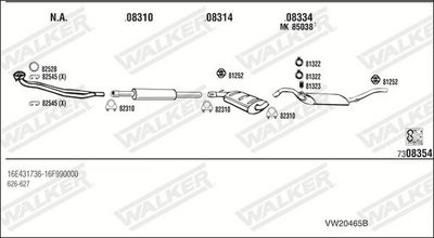 SISTEM DE ESAPAMENT WALKER VW20465B