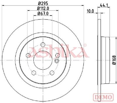 спирачен диск ASHIKA 61-00-0503C