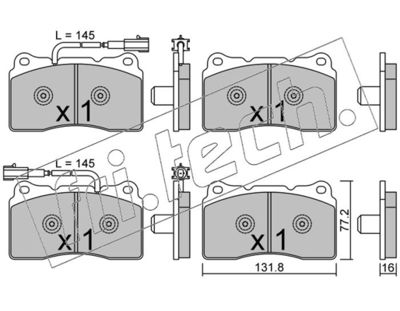 fri.tech. 297.6 Тормозные колодки и сигнализаторы  для ALFA ROMEO GIULIETTA (940_) 1.4 BiFuel (940FXA1A, 940FXT1A)