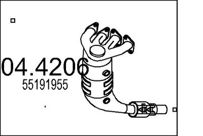Катализатор MTS 04.4206 для FIAT PANDA