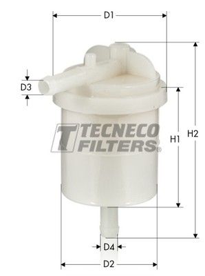 Топливный фильтр TECNECO FILTERS IN4143 для MITSUBISHI TREDIA