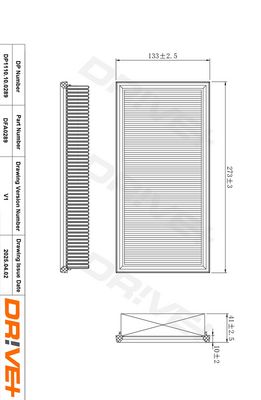 LUFTFILTER DR!VE+ DP1110100289 5