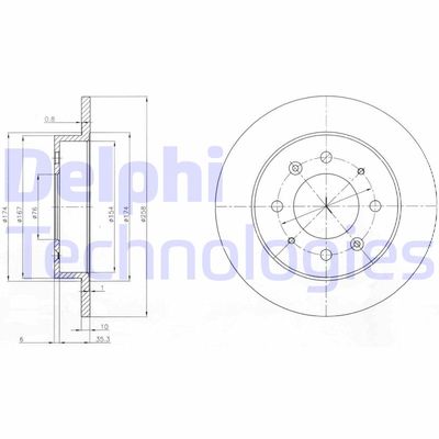 Bromsskiva DELPHI BG4017