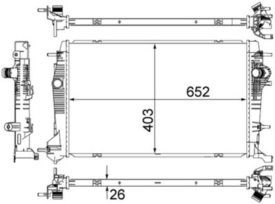 Chłodnica, układ chłodzenia silnika MAHLE CR 857 000S