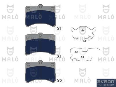 Комплект тормозных колодок, дисковый тормоз AKRON-MALÒ 1051315 для DAIHATSU CUORE