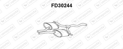 Средний глушитель выхлопных газов VENEPORTE FD30244 для FORD SCORPIO