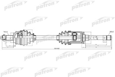 Приводной вал PATRON PDS0380 для BMW X3