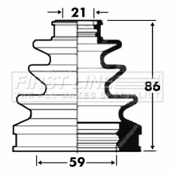 Bellow, drive shaft FIRST LINE FCB2876