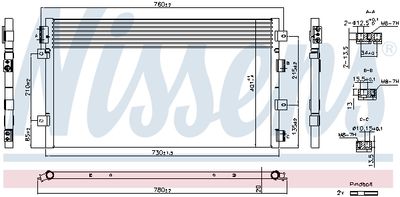 NISSENS 940855 Радиатор кондиционера  для CHRYSLER SEBRING (Крайслер Себринг)