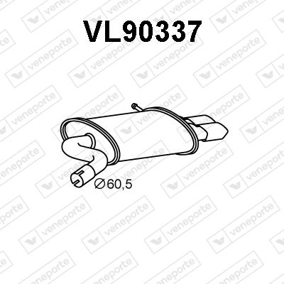 Глушитель выхлопных газов конечный VENEPORTE VL90337 для VOLVO XC90