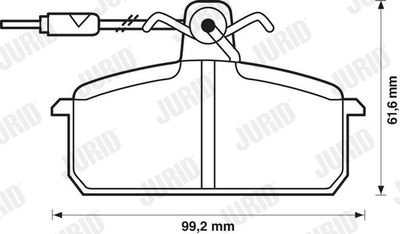 Комплект тормозных колодок, дисковый тормоз JURID 571454J для SEAT PANDA
